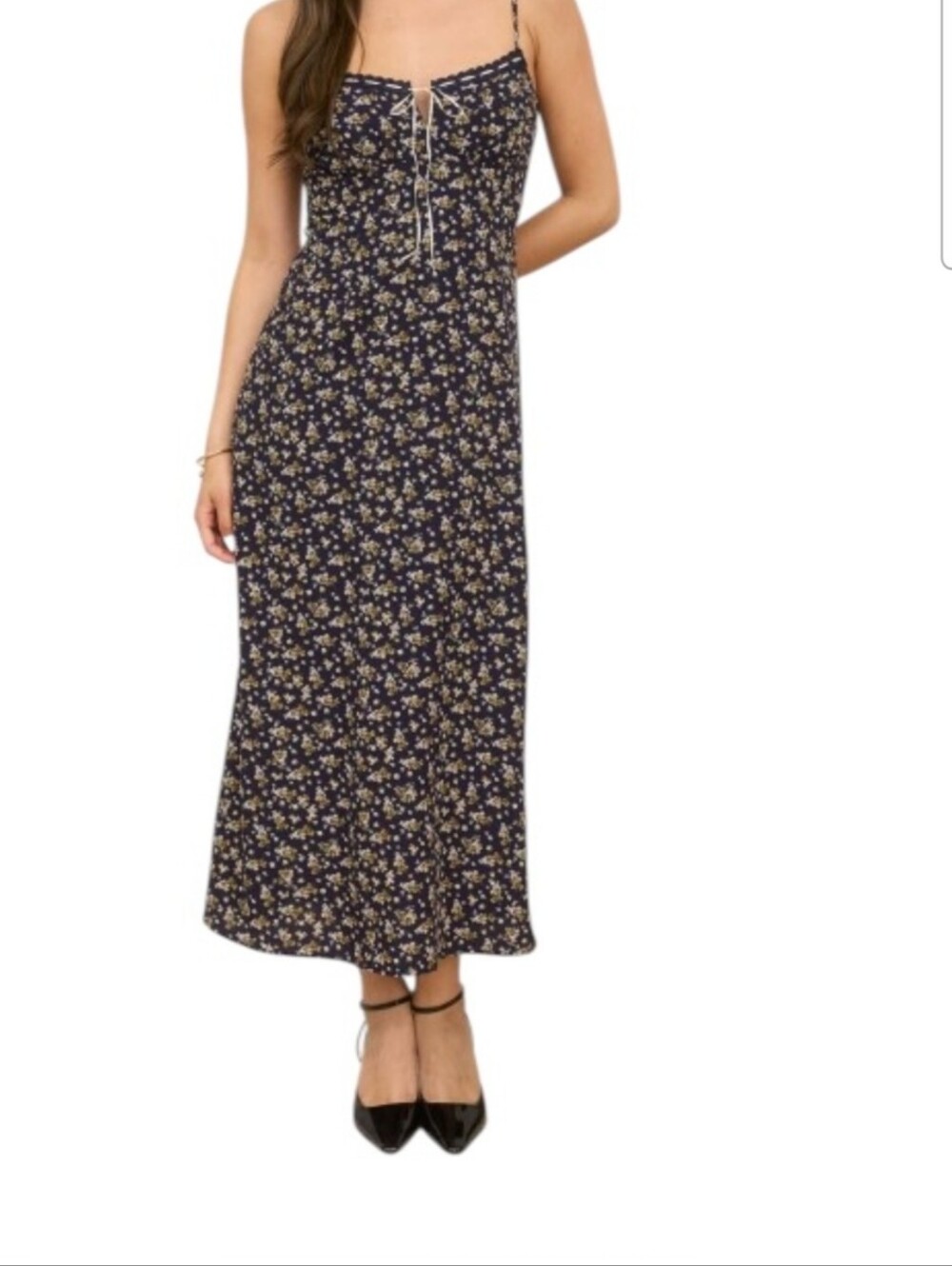 Blu Pepper Navy Floral Slip Dress